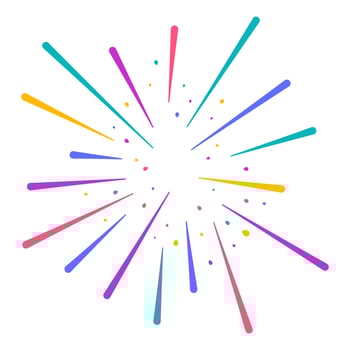 Colorful fireworks sign vector