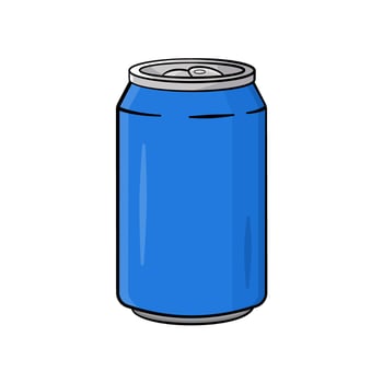 Blue can. Cartoon vector