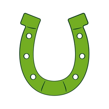Green horseshoe. St. Patrick's day vector
