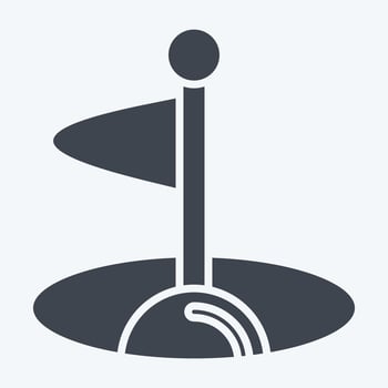 Icon Hole. related to Golf symbol. glyph style. simple design editable. simple illustration vector