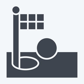 Icon Flag. related to Golf symbol. glyph style. simple design editable. simple illustration vector