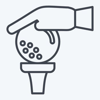 Icon Golf. related to Golf symbol. line style. simple design editable. simple illustration vector