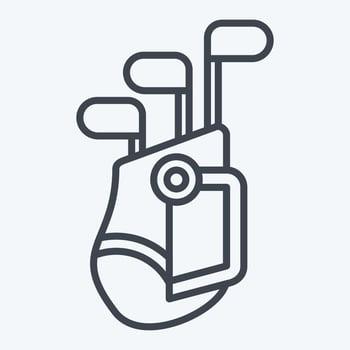 Icon Golf Bag. related to Golf symbol. line style. simple design editable. simple illustration vector