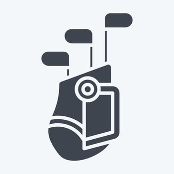 Icon Golf Bag. related to Golf symbol. glyph style. simple design editable. simple illustration vector