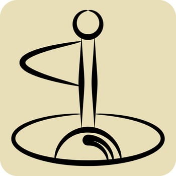 Icon Hole. related to Golf symbol. hand drawn style. simple design editable. simple illustration vector