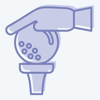 Icon Golf. related to Golf symbol. two tone style. simple design editable. simple illustration vector