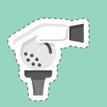 Sticker line cut Golf. related to Golf symbol. simple design editable. simple illustration vector