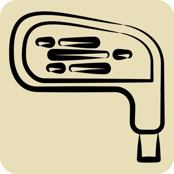 Icon Golf Club. related to Golf symbol. hand drawn style. simple design editable. simple illustration vector