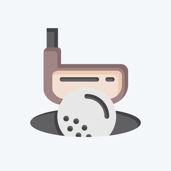 Icon Hole in One. related to Golf symbol. flat style. simple design editable. simple illustration vector