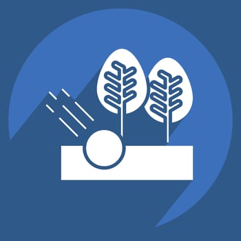 Icon Forest. related to Golf symbol. long shadow style. simple design editable. simple illustration vector