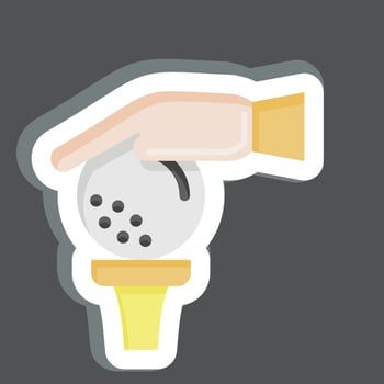 Sticker Golf. related to Golf symbol. simple design editable. simple illustration vector