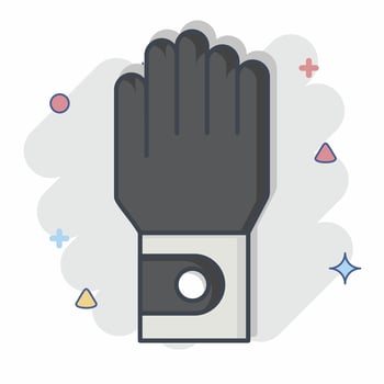Icon Gloves. related to Golf symbol. comic style. simple design editable. simple illustration vector