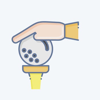 Icon Golf. related to Golf symbol. doodle style. simple design editable. simple illustration vector