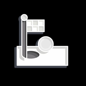Icon Flag. related to Golf symbol. glossy style. simple design editable. simple illustration vector