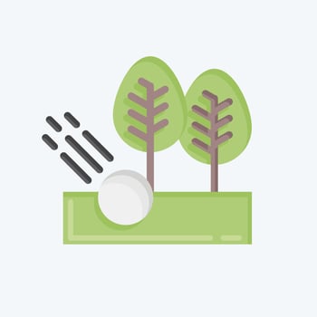 Icon Forest. related to Golf symbol. flat style. simple design editable. simple illustration vector