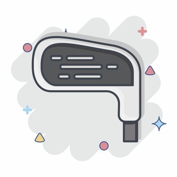 Icon Golf Club. related to Golf symbol. comic style. simple design editable. simple illustration vector