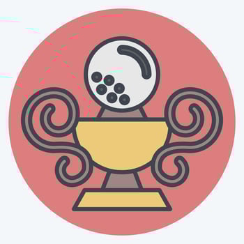 Icon Trophy. related to Golf symbol. color mate style. simple design editable. simple illustration vector