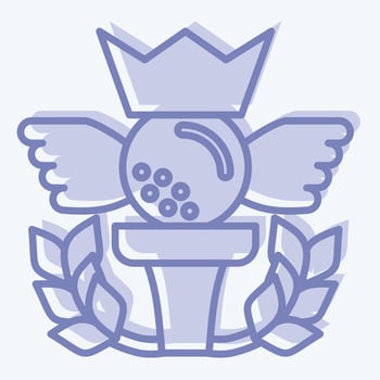 Icon Championship. related to Golf symbol. two tone style. simple design editable. simple illustration vector