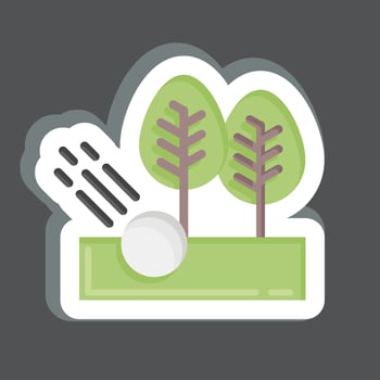 Sticker Forest. related to Golf symbol. simple design editable. simple illustration vector