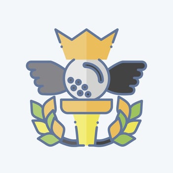 Icon Championship. related to Golf symbol. doodle style. simple design editable. simple illustration vector