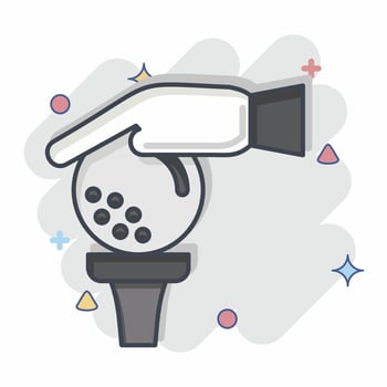 Icon Golf. related to Golf symbol. comic style. simple design editable. simple illustration vector