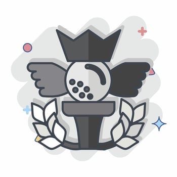 Icon Championship. related to Golf symbol. comic style. simple design editable. simple illustration vector