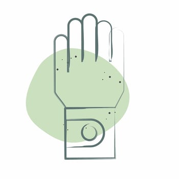 Icon Gloves. related to Golf symbol. Color Spot Style. simple design editable. simple illustration vector