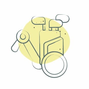 Icon Trolley. related to Golf symbol. Color Spot Style. simple design editable. simple illustration vector