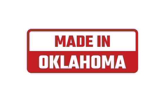 Made In Oklahoma Rubber Stamp vector