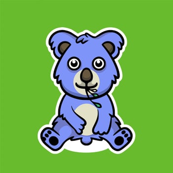 Koala are eating vector