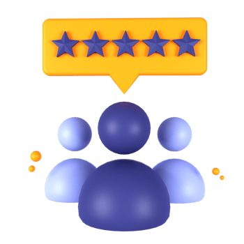 a group of people with five stars on a transparent background png