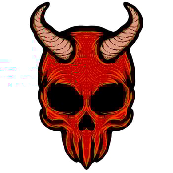 Devil skull illustration mascot vector