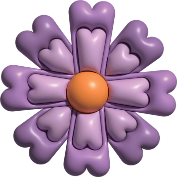 Heart Flower 3D png