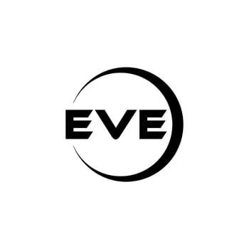 EVE letter logo design in illustration. Vector logo, calligraphy designs for logo, Poster, Invitation, etc.