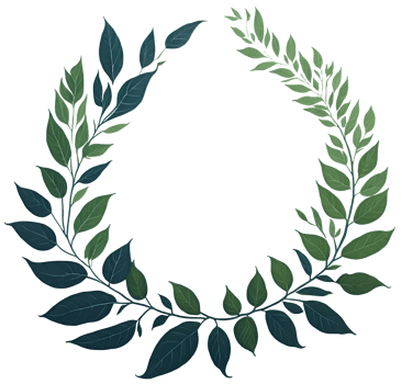 Watercolor leaf circle frame. png