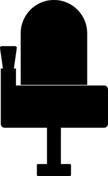 Blank glass on black chair. vector