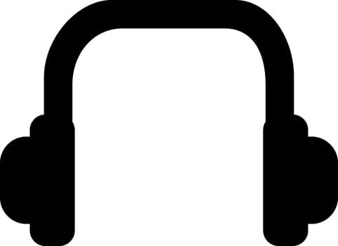 Isolated black headphone. vector