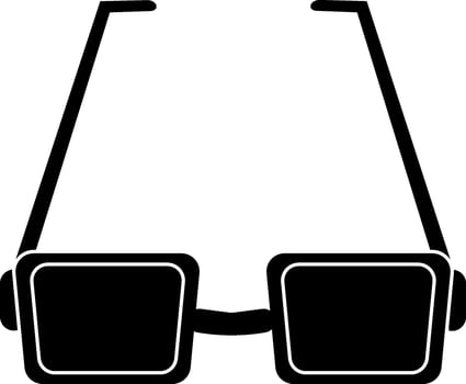 Sunglasses icon in black style for luxury concept. vector