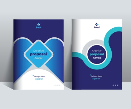 Creative Business Proposal Cover Design Template adept for multipurpose Projects vector