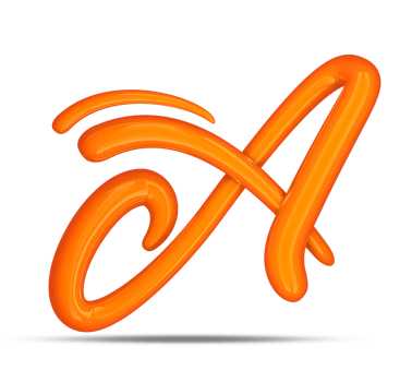 3d alphabet calligraphy style, 3d rendering png