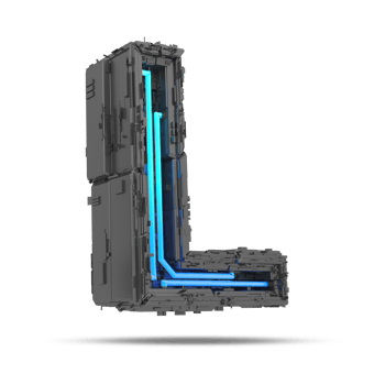 3d spaceship alphabet with neon light effect, 3d rendering png