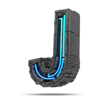 3d spaceship alphabet with neon light effect, 3d rendering png
