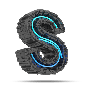 3d spaceship alphabet with neon light effect, 3d rendering png
