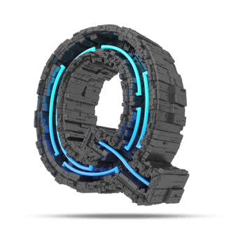 3d spaceship alphabet with neon light effect, 3d rendering png