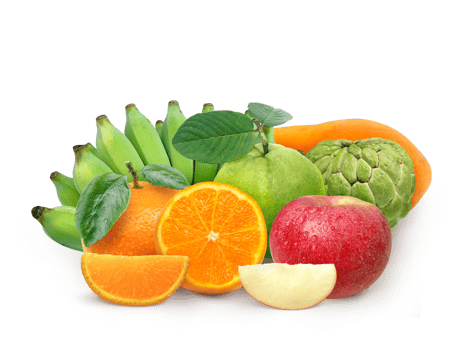 Assortment of exotic fruits. transparent background png