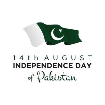 14th August Pakistan Independence Day vector template