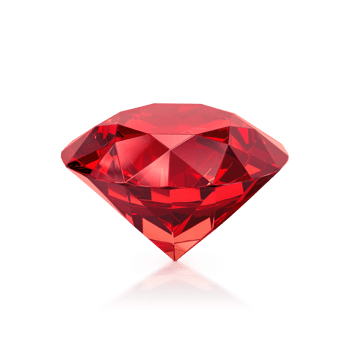 Red dazzling diamonds. on transparent background png
