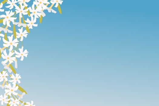 Minimal flower background vector illustration