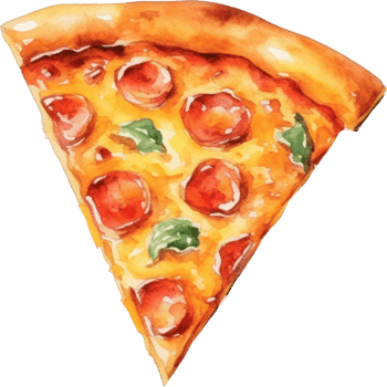Pizza Watercolor Illustration. png