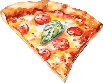 Pizza Watercolor Illustration. png